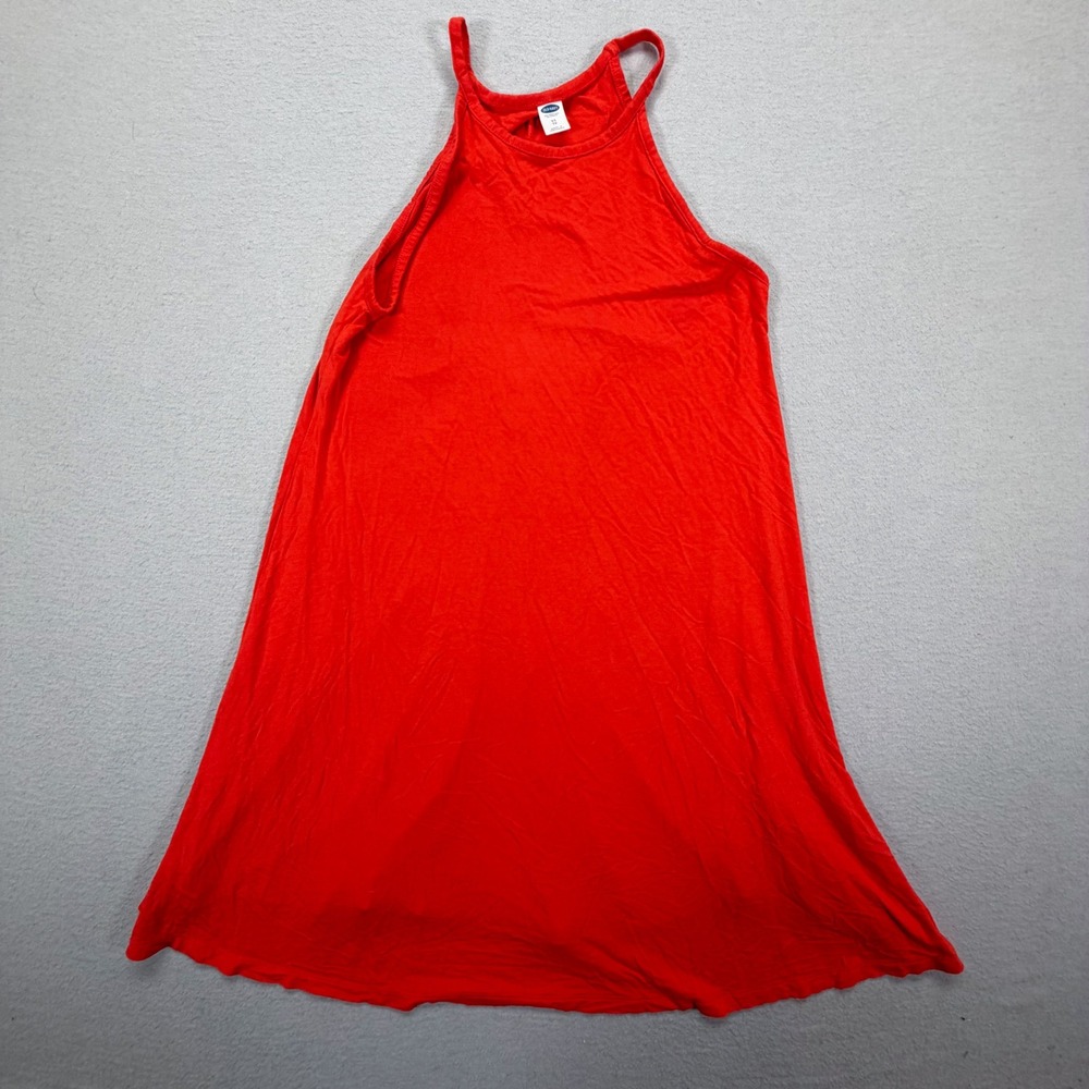 Old Navy Womens Dress Relaxed Red High Neck Sleeveless A-Line XS
